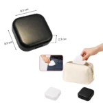 Square retainer for aligners and retainers – compact travel-friendly storage case