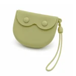 Silicone Retainer Pouch for Aligners and Retainers green