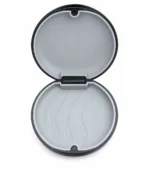 Black Retainer Case Round– Portable Dental Storage Case