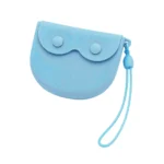 Silicone Retainer Pouch for Aligners and Retainers sky blue